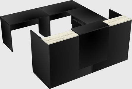 Shared one sided u-shaped reception desk