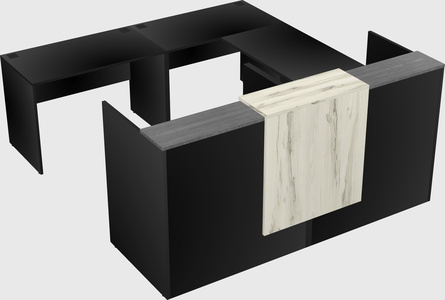 Shared one sided u-shaped reception desk