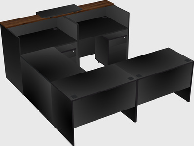 Shared one sided u-shaped reception desk