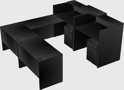 Shared one sided u-shaped reception desk