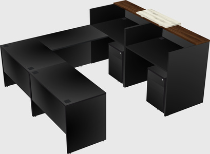 Shared one sided u-shaped reception desk