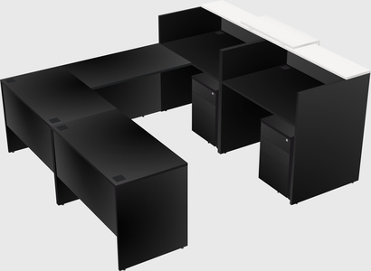 Shared one sided u-shaped reception desk
