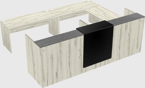 Shared one sided u-shaped reception desk