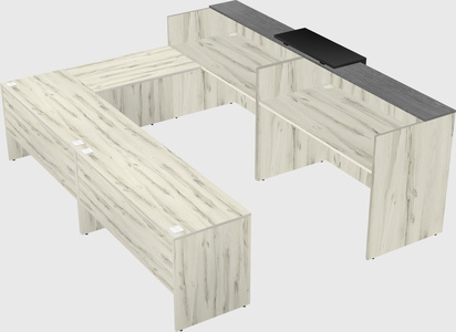 Shared one sided u-shaped reception desk