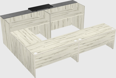 Shared one sided u-shaped reception desk