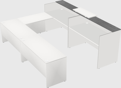Shared one sided u-shaped reception desk