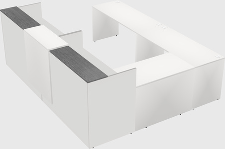 Shared one sided u-shaped reception desk