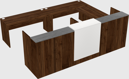 Shared one sided u-shaped reception desk