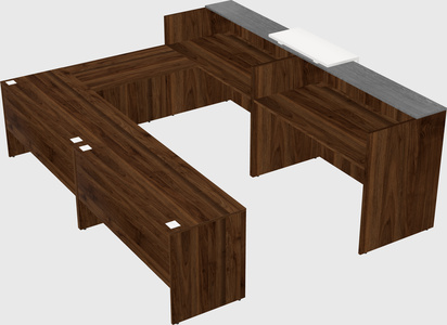 Shared one sided u-shaped reception desk