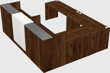 Shared one sided u-shaped reception desk