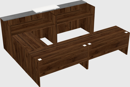Shared one sided u-shaped reception desk
