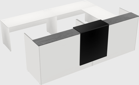 Shared one sided u-shaped reception desk
