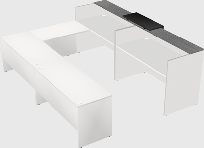 Shared one sided u-shaped reception desk