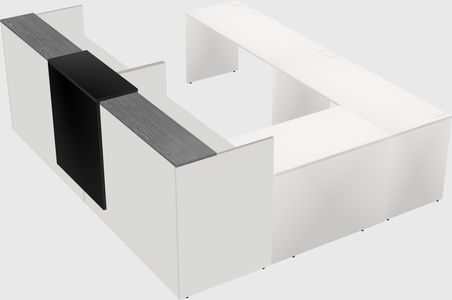Shared one sided u-shaped reception desk