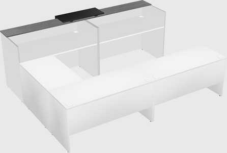 Shared one sided u-shaped reception desk