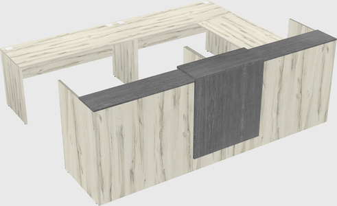 Shared one sided u-shaped reception desk