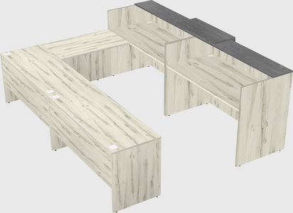 Shared one sided u-shaped reception desk