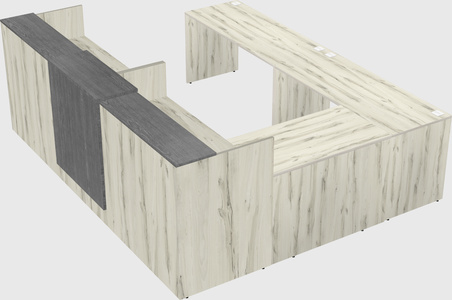Shared one sided u-shaped reception desk