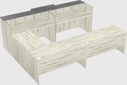 Shared one sided u-shaped reception desk