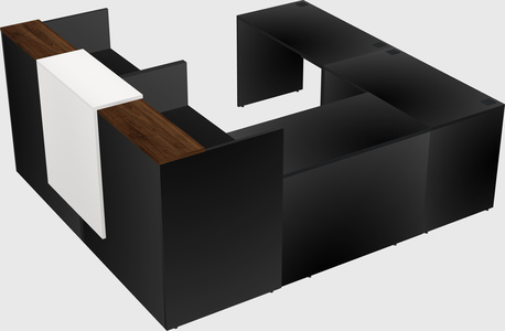 Shared one sided u-shaped reception desk