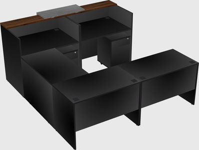 Shared one sided u-shaped reception desk