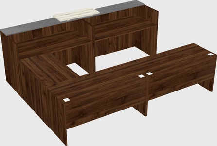 Shared one sided u-shaped reception desk