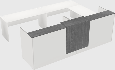Shared one sided u-shaped reception desk