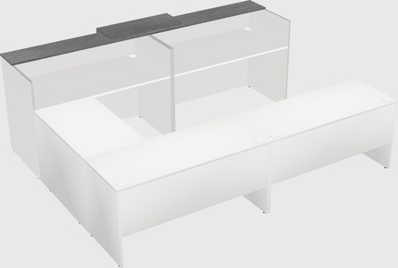Shared one sided u-shaped reception desk