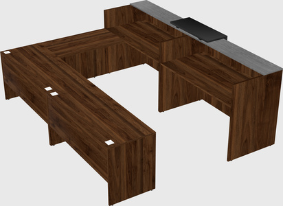 Shared one sided u-shaped reception desk