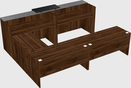 Shared one sided u-shaped reception desk