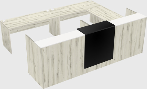 Shared one sided u-shaped reception desk