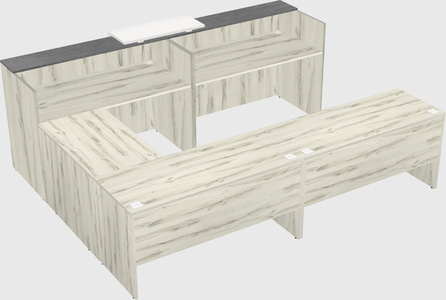 Shared one sided u-shaped reception desk