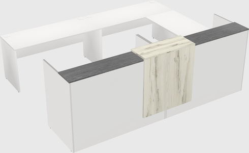 Shared one sided u-shaped reception desk