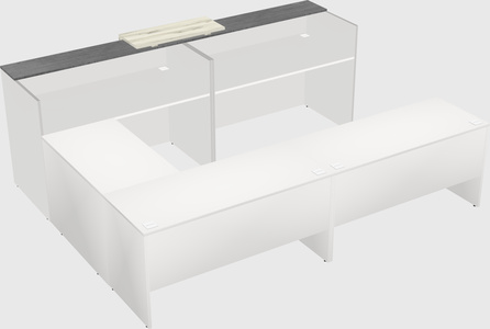 Shared one sided u-shaped reception desk
