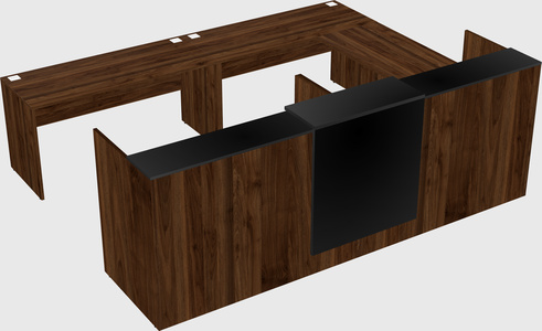 Shared one sided u-shaped reception desk