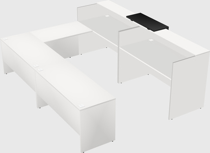 Shared one sided u-shaped reception desk