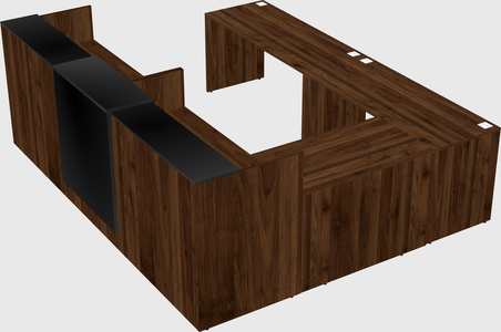 Shared one sided u-shaped reception desk