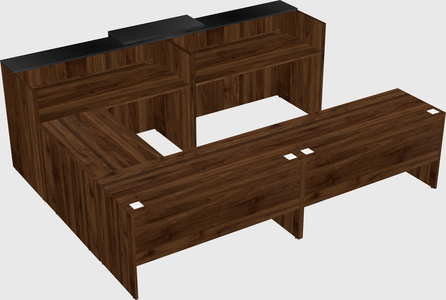 Shared one sided u-shaped reception desk