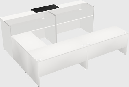 Shared one sided u-shaped reception desk