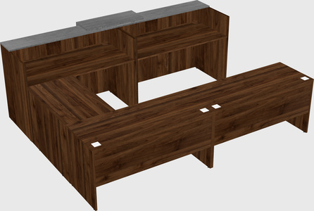 Shared one sided u-shaped reception desk