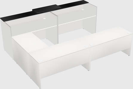 Shared one sided u-shaped reception desk