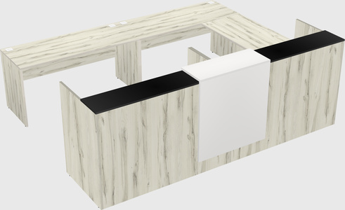 Shared one sided u-shaped reception desk