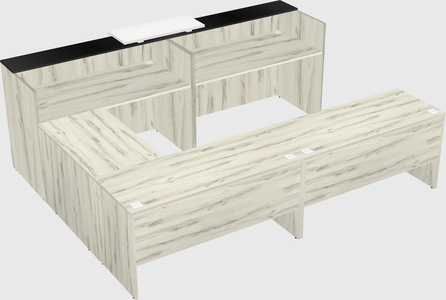 Shared one sided u-shaped reception desk