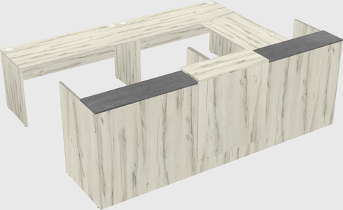 Shared one sided u-shaped reception desk