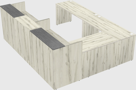 Shared one sided u-shaped reception desk