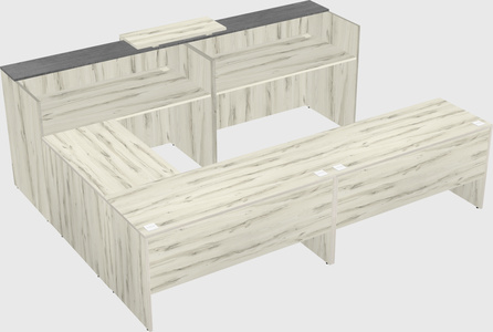 Shared one sided u-shaped reception desk
