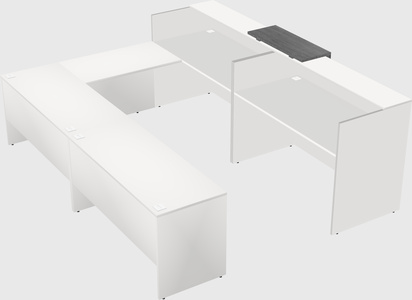 Shared one sided u-shaped reception desk