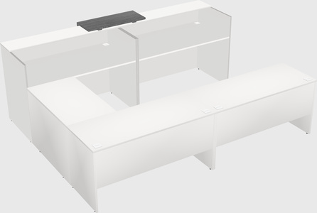 Shared one sided u-shaped reception desk