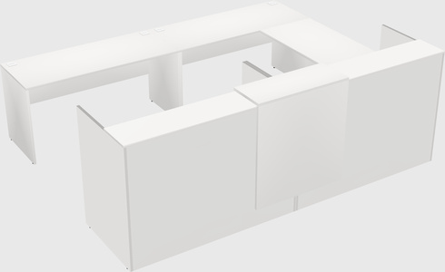 Shared one sided u-shaped reception desk