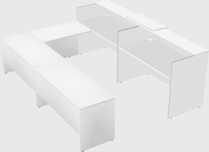 Shared one sided u-shaped reception desk